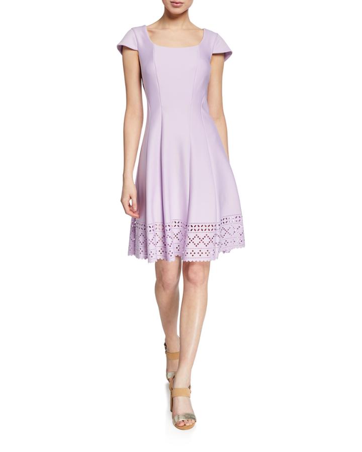 Pleated Cutout Dress