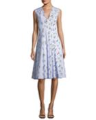 V-neck Sleeveless Bird-print