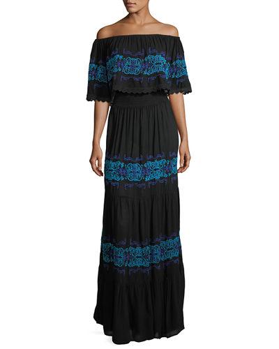 Off-the-shoulder Ruffle-trim