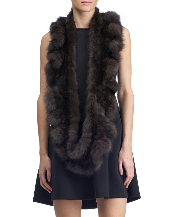Sable Fur Ruffle Infinity
