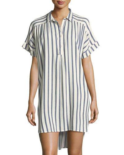 Sailor Striped Dolman-sleeve