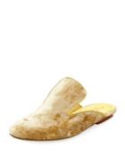 Flat Velvet Mule With