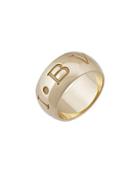 18k Yellow Gold Monologo Band Ring,
