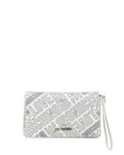 Logo-print Wristlet Clutch Bag