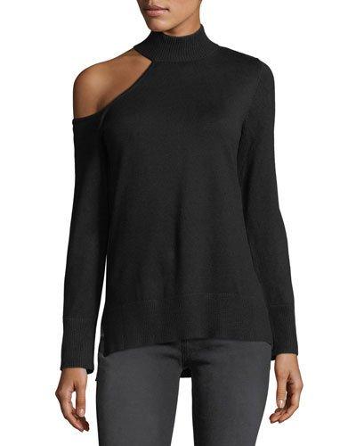 Mock-neck One-shoulder