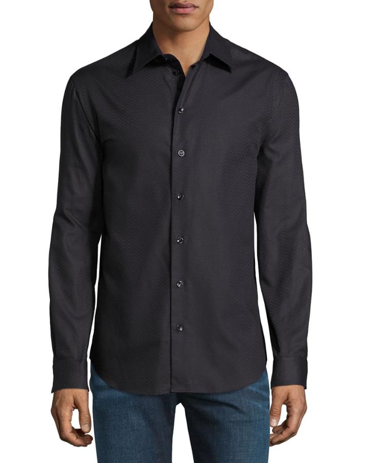 Tonal-textured Long-sleeve