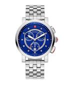 42mm Sport Sail Chronograph Bracelet Watch W/ Diamonds