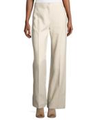 High-waist Wide-leg Pants, Oyster