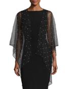 Bead-embellished Tulle Wrap