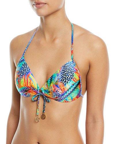 Crystallized Molded-cup Bikini Top