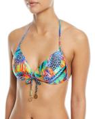 Crystallized Molded-cup Bikini Top