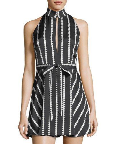 High-neck Fit & Flare Dress