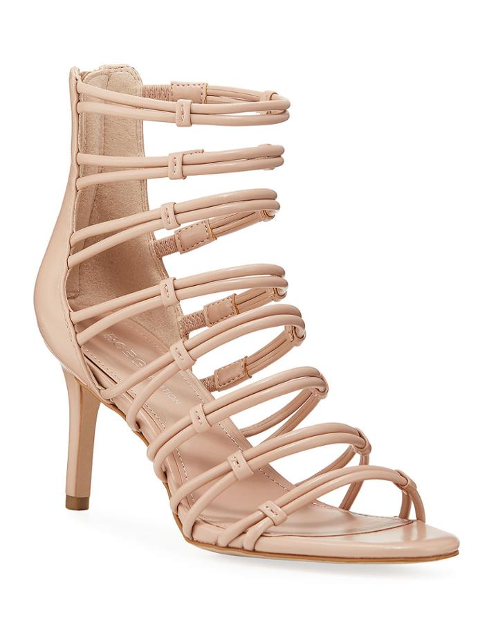 Maria Leather Cage Stiletto