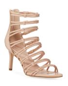 Maria Leather Cage Stiletto