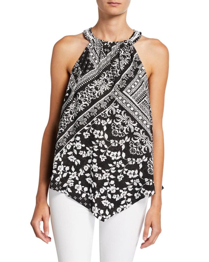Bandana-print Scarf Halter Top