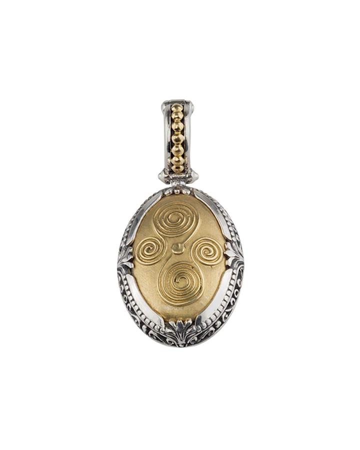 Two-tone Oval Pendant
