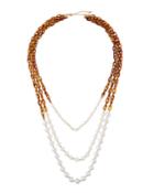 Long Multilayer Link-bead Necklace