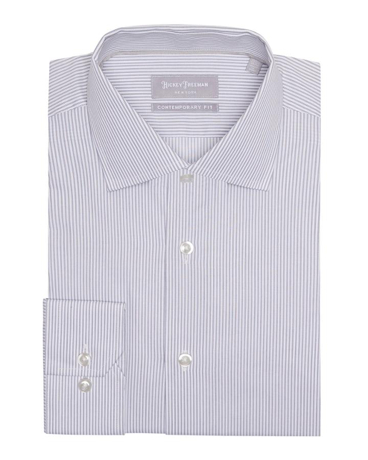 Men's Contemporary-fit Thin-striped Dress