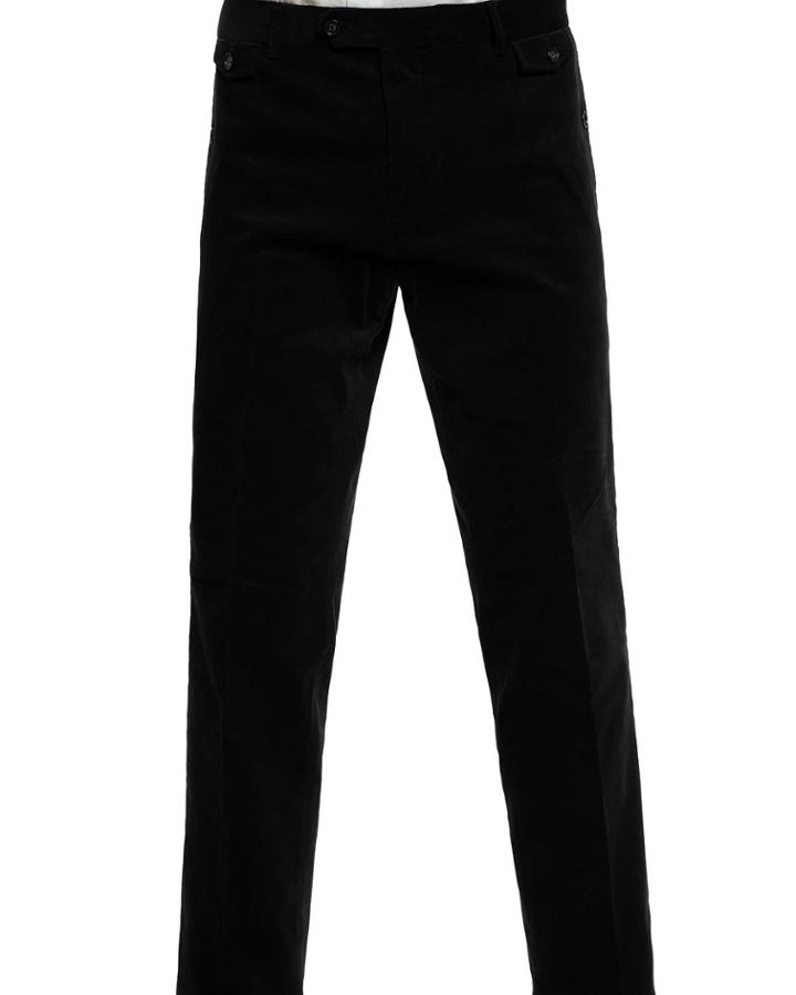 Men's Straight-leg Corduroy Pants, Black
