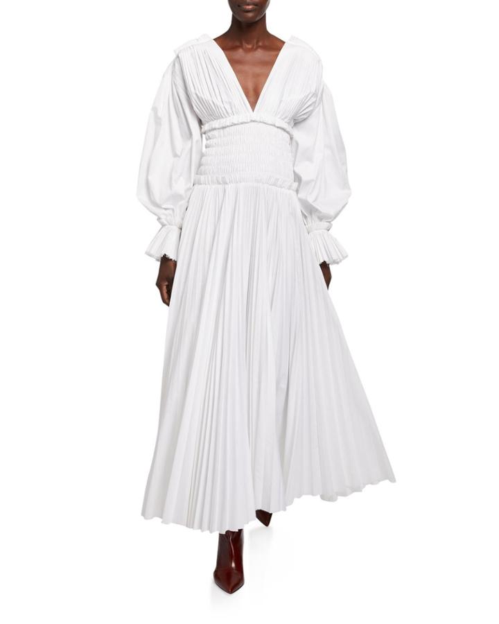 Dawny Cotton Puff-sleeve Dress
