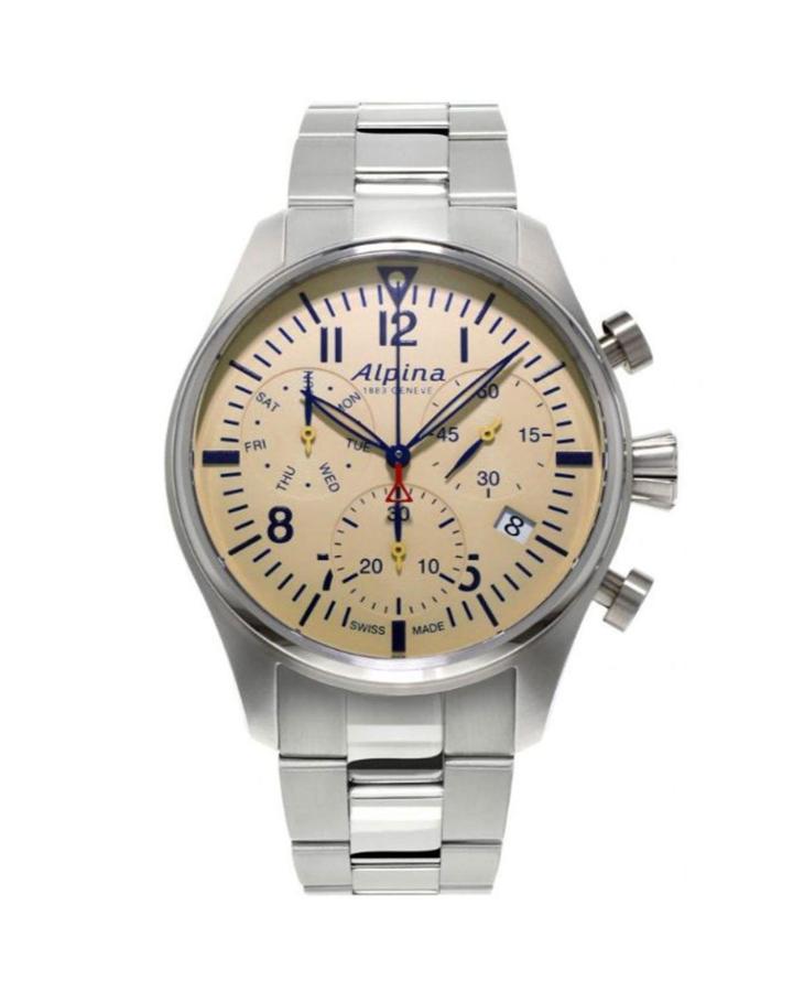Men's Startimer Pilot 42mm Chronograph Watch W/ Bracelet Strap,