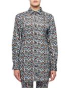 Mini Floral-print Button-front Boyfriend