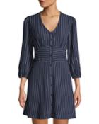 Striped-chiffon Mini