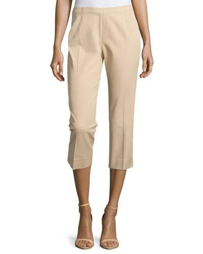 Cropped Bi-stretch Pants, Buff