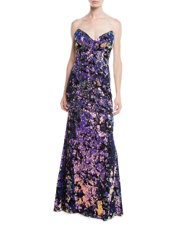 Strapless Gown W/ Allover