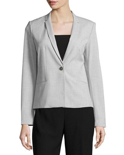 Hadar Stretch-knit Jacket, Gray/black