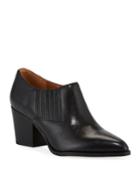 Camella Leather Low-cut Ankle Booties
