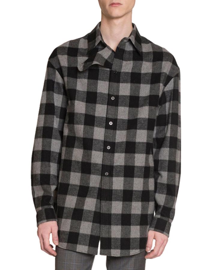 Men's Buffalo Check Flannel Oversized