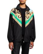 Men's Classical Print Wind-resistant Jacket