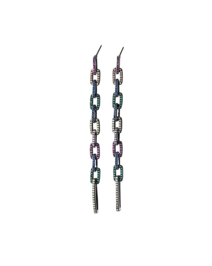 Crystal Chain-link Earrings