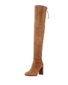 Hiline Suede Over-the-knee Boot, Nutmeg