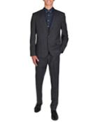 Men's Slim-fit Two-piece Suit, Dark Gray