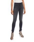 Mid-rise Angled Fray-hem