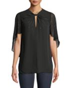 Yona Cape-sleeve Sequin