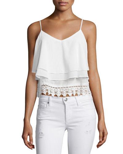 Layered Lace-trim Tank Top