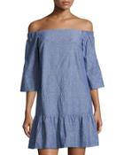 Randy Off-the-shoulder Eyelet Dress