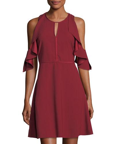 Cold-shoulder Drape Dress