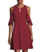 Cold-shoulder Drape Dress