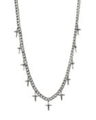 Long Spike-cross Fringe Necklace,