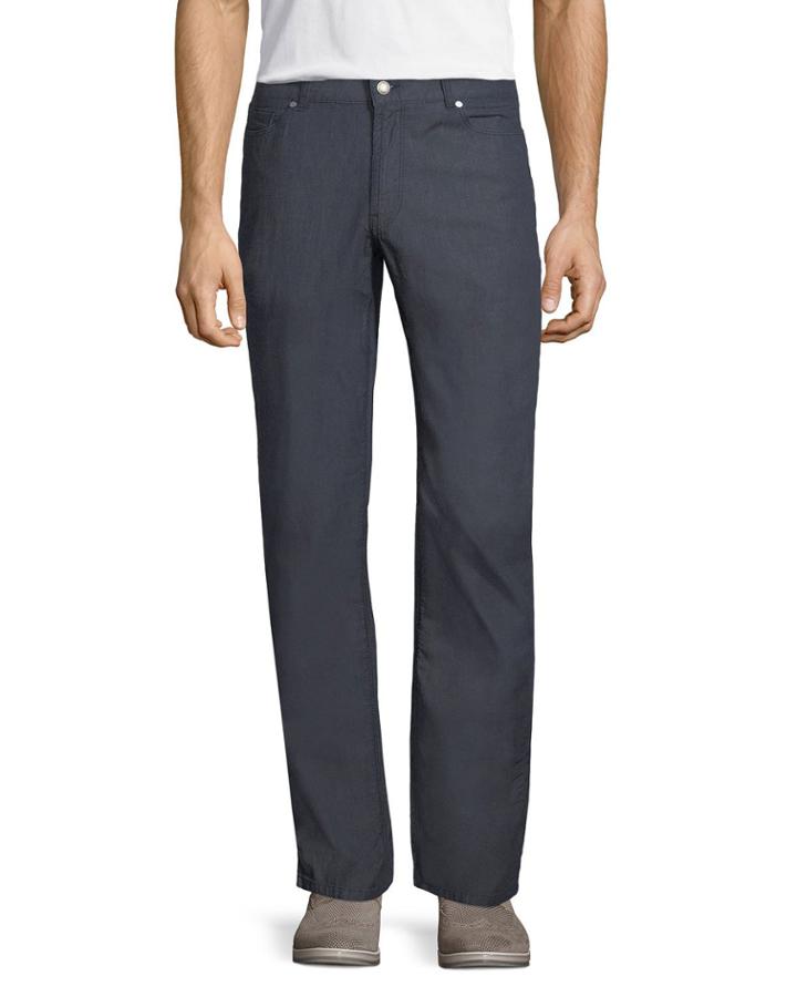 Summertime Straight-leg Denim Pants