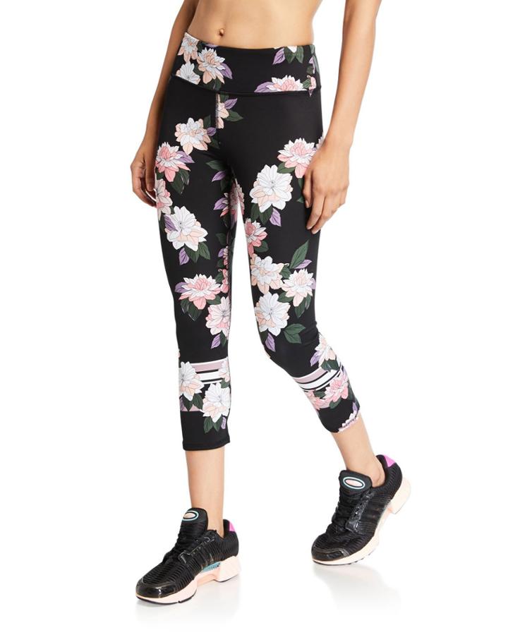 Floral Compression Capri