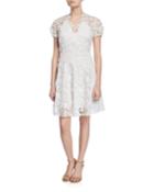 Santenay V-neck Short-sleeve Floral