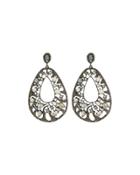 Labradorite & Pave Diamond Drop Earrings