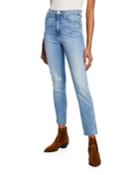 Le Sylvie High-rise Straight Raw-edge Jeans