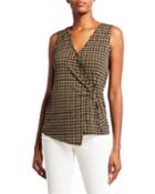 Printed O-ring Faux-wrap Top