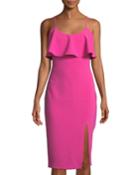Dionne Sleeveless Scoop-neck Midi Cocktail Dress